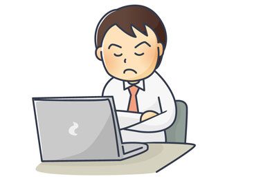 出願書類作成について熟考する人のイメージ